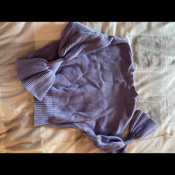 Anthropologie | Moth Well-Cuffed Purple Sweater - Picture 4 of 4